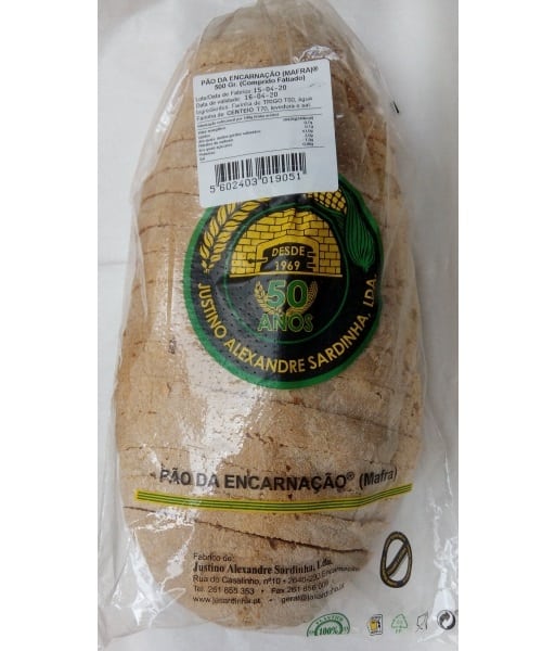 Pão da Encarnação (Mafra) comprido ou redondo e fatiado 500gr – Aromas
